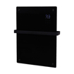 Eurom Alutherm Radiateur convecteur - 67.1x43.8cm - IP24 - 800watt - wifi - mural - Vertical - métal/verre noir mat SW999849