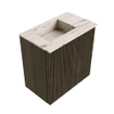 Mondiaz JOYA-DLUX 40cm toiletmeubel - kleur Shadow - Wastafel FAYE positie Links Zonder kraangat kleur Nata. SW1424926