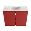 MONDIAZ TURE-DLUX Meuble toilette - 60cm - Fire - EDEN - vasque Glace - position centrale - 1 trou de robinet SW1103267