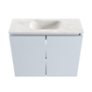 MONDIAZ TURE-DLUX Meuble toilette - 60cm - Clay - EDEN - vasque Ostra - position centrale - sans trou de robinet SW1104755