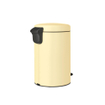 Brabantia NewIcon Poubelle à pédale - 12 litres - seau intérieur en plastique - mellow yellow SW1026512