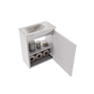 MONDIAZ TURE-DLUX Meuble de toilettes 40 cm Cale. EDEN lavabo Glace position gauche. Avec 1 trou de robinet. SW1103164