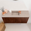 Mondiaz JOYA-DLUX Meuble de toilette 80cm - couleur Ruby - Vasque FAYE position Milieu 1 trou de robinet couleur Saba SW1425583