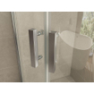 Wiesbaden Double cabine kwartrond met 2 draaideuren 900 x 900 x 2000 x 8 mm nano helder glas/chroom SW62383