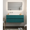 Mondiaz VICA ensemble de meuble de salle de bain - 120cm - meuble sous lavabo smag - 4 tiroirs - lavabo moon gauche - sans trou de robinet XL version 60cm de haut SW1090028