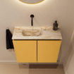 MONDIAZ TURE-DLUX meuble de toilettes 60 cm Ocher. Lavabo EDEN Frappe position gauche. Sans trou de robinet. SW1102885