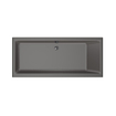 Xenz Kristal Ligbad - 170x75x48 - afvoer Midden - acryl - antraciet SW378454