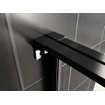 Wiesbaden Horizon porte de niche avec partie fixe et grille 1100 x 2000 x 8mm verre clair nano verre/mat noir SW373474