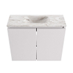 MONDIAZ TURE-DLUX Meuble de toilettes 60 cm Cale. EDEN lavabo Glace position centrale. Sans trou de robinet. SW1103215