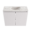 MONDIAZ TURE-DLUX Meuble toilette - 60cm - Cale - EDEN - vasque Glace - position centrale - sans trou de robinet SW1103215