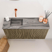 Mondiaz JOYA-DLUX 80cm toiletmeubel - kleur Dusk - Wastafel FAYE positie Links Zonder kraangat kleur Sombra. SW1426144