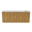Mondiaz JOYA-DLUX 100cm toiletmeubel - kleur Oak - Wastafel FAYE positie Rechts Zonder kraangat kleur Opalo. SW1422141