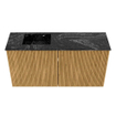 Mondiaz JOYA-DLUX 80cm toiletmeubel - kleur Oak - Wastafel FAYE positie Links Zonder kraangat kleur Lava. SW1422107