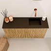Mondiaz JOYA 80cm toiletmeubel - kleur Oak - Wastafel FAYE positie Rechts Zonder kraangat kleur Urban. SW1421249