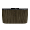 Mondiaz JOYA-DLUX 73.2cm toiletmeubel - ronding links en rechts kleur Shadow - Wastafel FAYE positie Midden Zonder kraangat kleur Lava. SW1422909