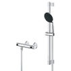 Grohe Precision Flow QuickFix Mitigeur douche - thermostatique - avec raccords - barre curseur 60cm - douchette 1 jet - Chrome SW1028113