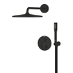 Grohe Precision Thermostat Ensemble de douche Perfect - douche de tête ronde - avec douchette à main barre - noir mat SW1440559