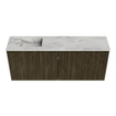 Mondiaz JOYA-DLUX 100cm toiletmeubel - kleur Shadow - Wastafel FAYE positie Links Zonder kraangat kleur Glace. SW1422788
