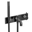 Hotbath COBBER Pièce de finition - Robinet de douche/mélangeur de baignoire encastré. Poli noir PVD SW1246767