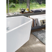 Duravit Paiova bad 177x46x130cm overloop Hoekopstelling Links acryl wit 0300912