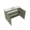 MONDIAZ TURE-DLUX Meuble toilette - 80cm - Army - EDEN - vasque Ostra - position centrale - 1 trou de robinet SW1104705