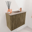 Mondiaz JOYA-DLUX 50cm toiletmeubel - kleur Dusk - Wastafel FAYE positie Rechts 1 kraangat kleur Saba. SW1426040