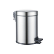 FugaFlow Eccelente Ensemble d'accessoires pour toilettes - porte-rouleau de papier toilette - avec couvercle - poubelle à pédale - 5 litres - acier inoxydable brossé SW1450520