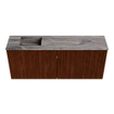 Mondiaz JOYA-DLUX Meuble de salle de bains 100cm - couleur Ruby - Vasque FAYE position Gauche Sans trou de robinet couleur Sombra. SW1425687
