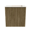Mondiaz JOYA-DLUX 40cm toiletmeubel - kleur Dusk - Wastafel FAYE positie Rechts Zonder kraangat kleur Meli. SW1425801