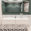 ENSEMBLE DE MEUBLE MONDIAZ LUSH - 180 cm - 2 tiroirs - lavabo cloud - lavabo à droite - 0 trous de robinet - sous-couche SW409535