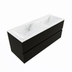 Mondiaz VICA-DLUX ensemble de meuble de salle de bain - 120cm - meuble sous-vasque urban - 2 tiroirs - lavabo encastré cloud double - 2 trous de robinet - version haute de 60cm - opalo SW1087767