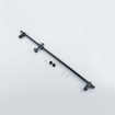 Fortifura Calvi Ensemble de douche barre curseur avec douchette stick, flexible en métal et robinet de douche Noir mat SW811924