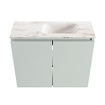 MONDIAZ TURE-DLUX meuble de toilettes 60cm Greey. EDEN lavabo Frappe position droite. Avec 1 trou de robinet. SW1102788