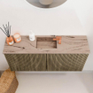 Mondiaz JOYA-DLUX 90cm toiletmeubel - kleur Dusk - Wastafel FAYE positie Midden 1 kraangat kleur Arena. SW1425747