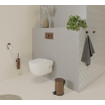 Fortifura Calvi toiletborstelhouder - gesloten model - wand - rond - Geborsteld koper PVD (Koper) SW1111546