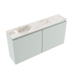 MONDIAZ TURE-DLUX Meuble toilette - 100cm - Greey - EDEN - vasque Frappe - position gauche - 1 trou de robinet SW1102769