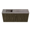 Mondiaz JOYA-DLUX 90cm meuble de salle de bains - couleur Shadow - Vasque FAYE position Gauche 1 trou de robinet couleur Oza SW1425051