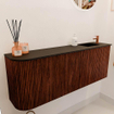 Mondiaz JOYA 111.6cm meuble de salle de bains - arrondi gauche couleur Ruby - Vasque FAYE position Droite 1 trou de robinet couleur Urban SW1421856