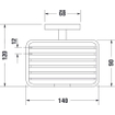 Duravit Karree porte-savon modèle à fils modèle mural chrome SW55118