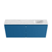 MONDIAZ TURE-DLUX meuble WC 120 cm Jeans. Lavabo EDEN Opalo position droite. Avec 1 trou de robinet. SW1104371