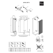 Plieger Antika Retto designradiator verticaal middenaansluiting 1800x415mm 1556W mat wit 7253219