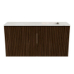 Mondiaz JOYA-DLUX 80cm toiletmeubel - kleur Walnut - Wastafel FAYE positie Rechts 1 kraangat kleur Ostra. SW1422609