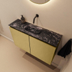 MONDIAZ TURE-DLUX Meuble toilette - 80cm - Oro - EDEN - vasque Lava - position centrale - sans trou de robinet SW1103948