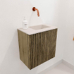 Mondiaz JOYA-DLUX 40cm toiletmeubel - kleur Dusk - Wastafel FAYE positie Rechts Zonder kraangat kleur Meli. SW1425801