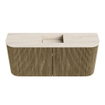 Mondiaz JOYA-DLUX Meuble de salle de bains 93,2cm - arrondi gauche et droite couleur Dusk - Vasque FAYE position Milieu 1 trou de robinet couleur Meli SW1425869