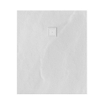 BRAUER Relievo Crag Bac de douche 100x120x3cm antidérapant antibactérienne Marbre minéral Blanc mat SW543404