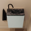 MONDIAZ TURE-DLUX Meuble WC 40 cm Greey. Lavabo EDEN Lava position droite. Avec 1 trou de robinet. SW1105229
