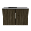 Mondiaz JOYA-DLUX 60cm toiletmeubel - kleur Shadow - Wastafel FAYE positie Links Zonder kraangat kleur Lava. SW1422806