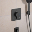 Hansgrohe Ecostat Comfort Q - thermostat encastré - 2 fonctions - chrome noir brossé (anthracite) SW1387904