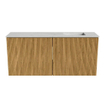 Mondiaz JOYA-DLUX 90cm toiletmeubel - kleur Oak - Wastafel FAYE positie Rechts 1 kraangat kleur Opalo. SW1422128